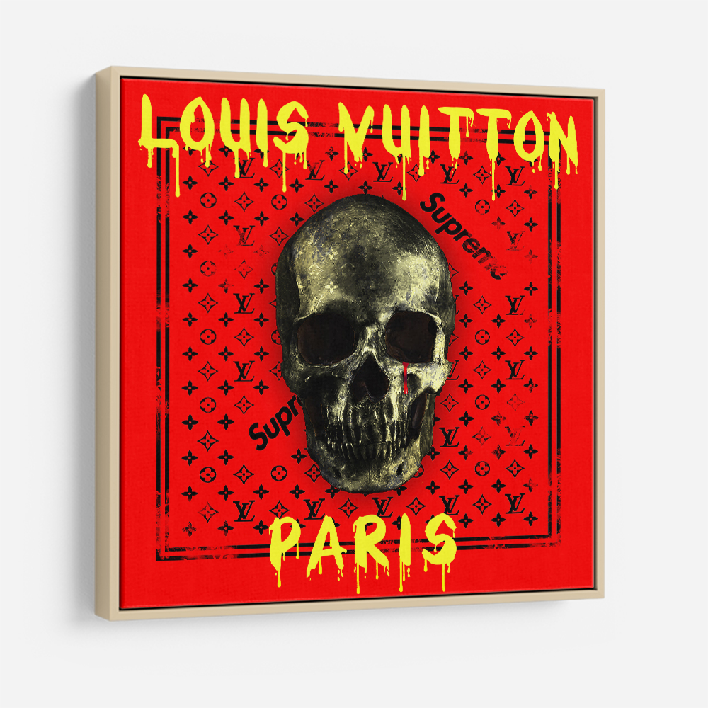 Louis Vuitton Supreme Skull Wall Art